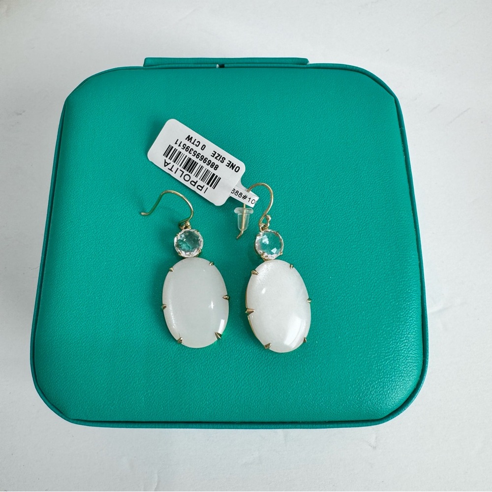 Ippolita 18k Yellow Gold Rock Candy Oval Snowman Drop Earrings